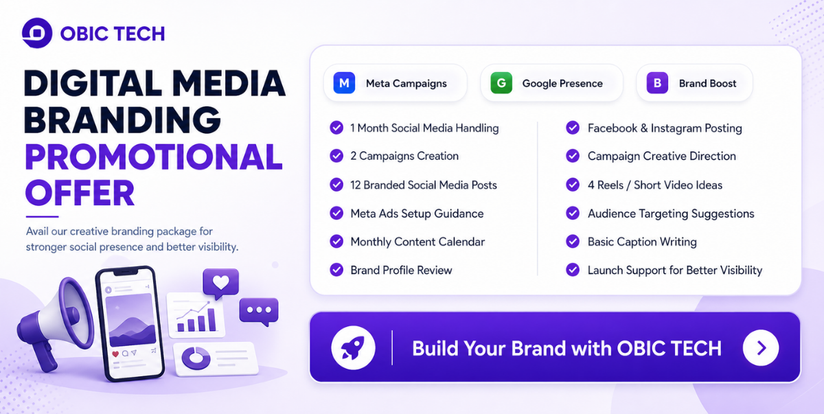 OBIC Tech Digital Branding Promotional Offer