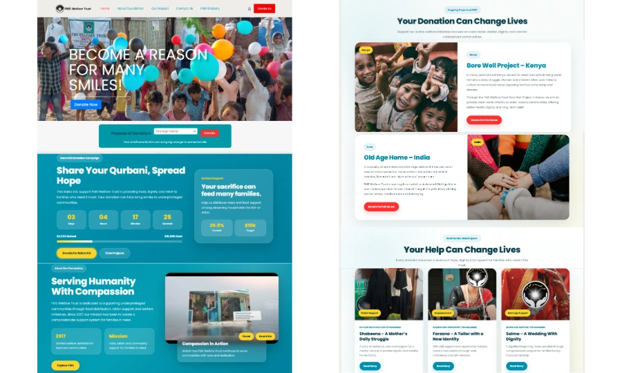 FMS Welfare Trust Homepage Preview 1