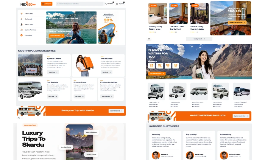 NexGo Travels Homepage Preview 1