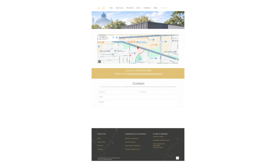 Contact Us Page Preview