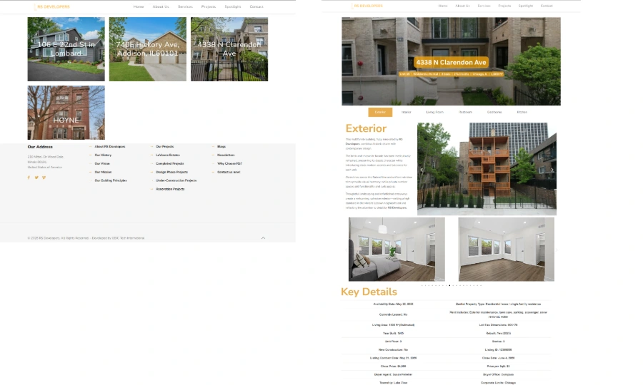 RS Developers Project Page Preview