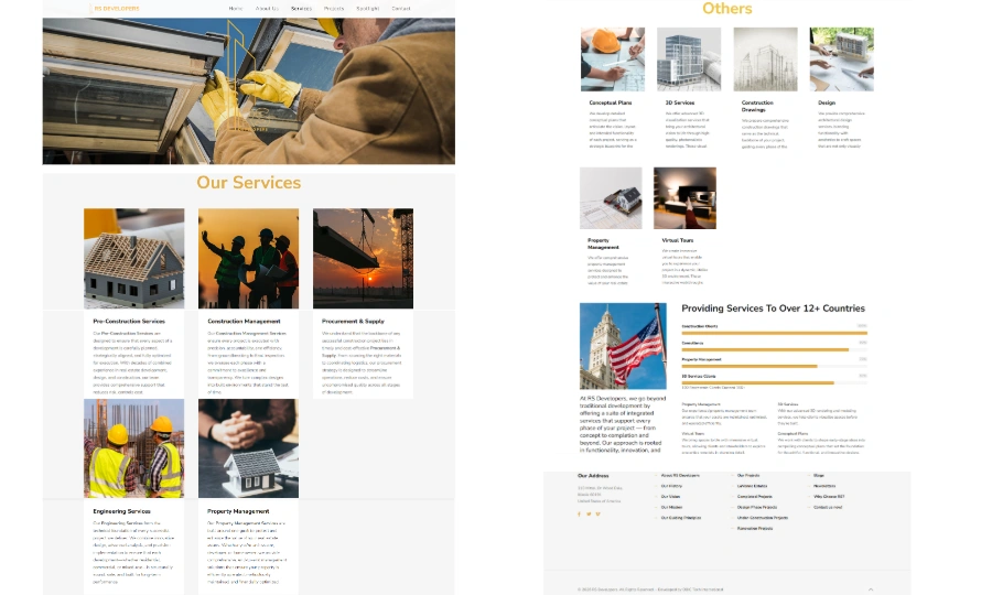 RS Developers Services Page Preview
